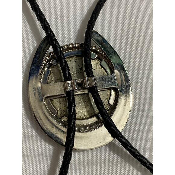 Vintage Eisenhower 1976 Bicentennial Coin Bolo Tie - Picture 7 of 8